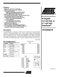 Datasheet AT45DB081B manufacturer ATMEL